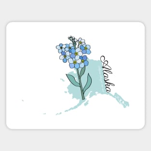 Alaska State Flower Magnet